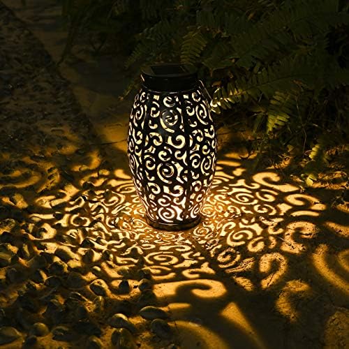 Tomshine Solar Lantern Lights Garden Lights Solar Powered with Handle Outdoor Hanging Solar Lights for Courtyard