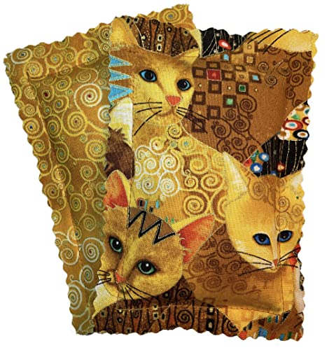 Johnson Pet Products Catnip Pillows Two Pack - Handmade in The USA (Gold)