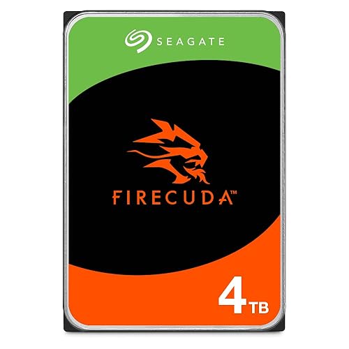 Seagate FireCuda HDD 4TB, Internal Hard Drive HDD, 3.5 Inch, CMR, SATA, 6 Gb/s, 7.200 RPM, 256MB Cache 300TB/year, Data Rescue Services (ST4000DXZ05) - 3.5" HDD - FireCuda - Gaming - 4TB