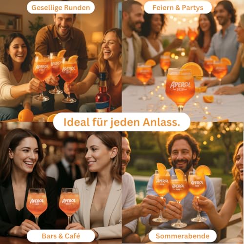 Cocktailgläser Maxito Aperol Gläser im 2er Set mit 400 ml