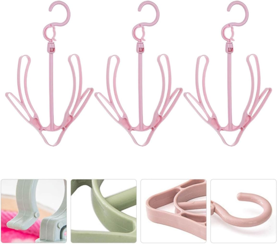 KICHOUSE 3pcs Plastic Hanging Shoe Organizer with Double Hooks