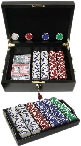 Trademark 500 Royal Suited 11.5 Gram Chips with Beautiful Mahogany Case (Black)