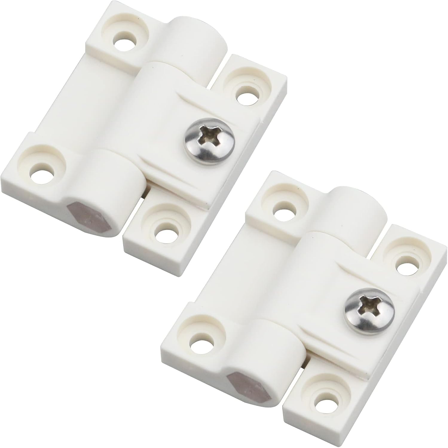 Antrader 2 Pack 43mmx36mm 4 Countersunk Holes Plastic Adjustable Torque Position Control E6-10-301-20 Series Hinge White Door Hinges