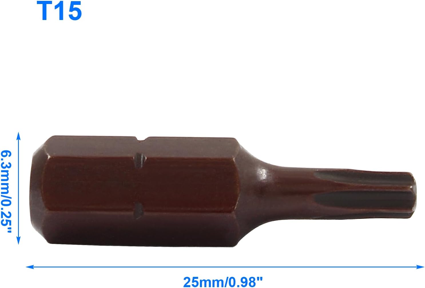 Bivethoi T15 Torx Impact Screwdriver Bit Set, 1/4" Magnetic Phillips Screw Driver Bits Hex Shank (Length: 1", 12 Pack)