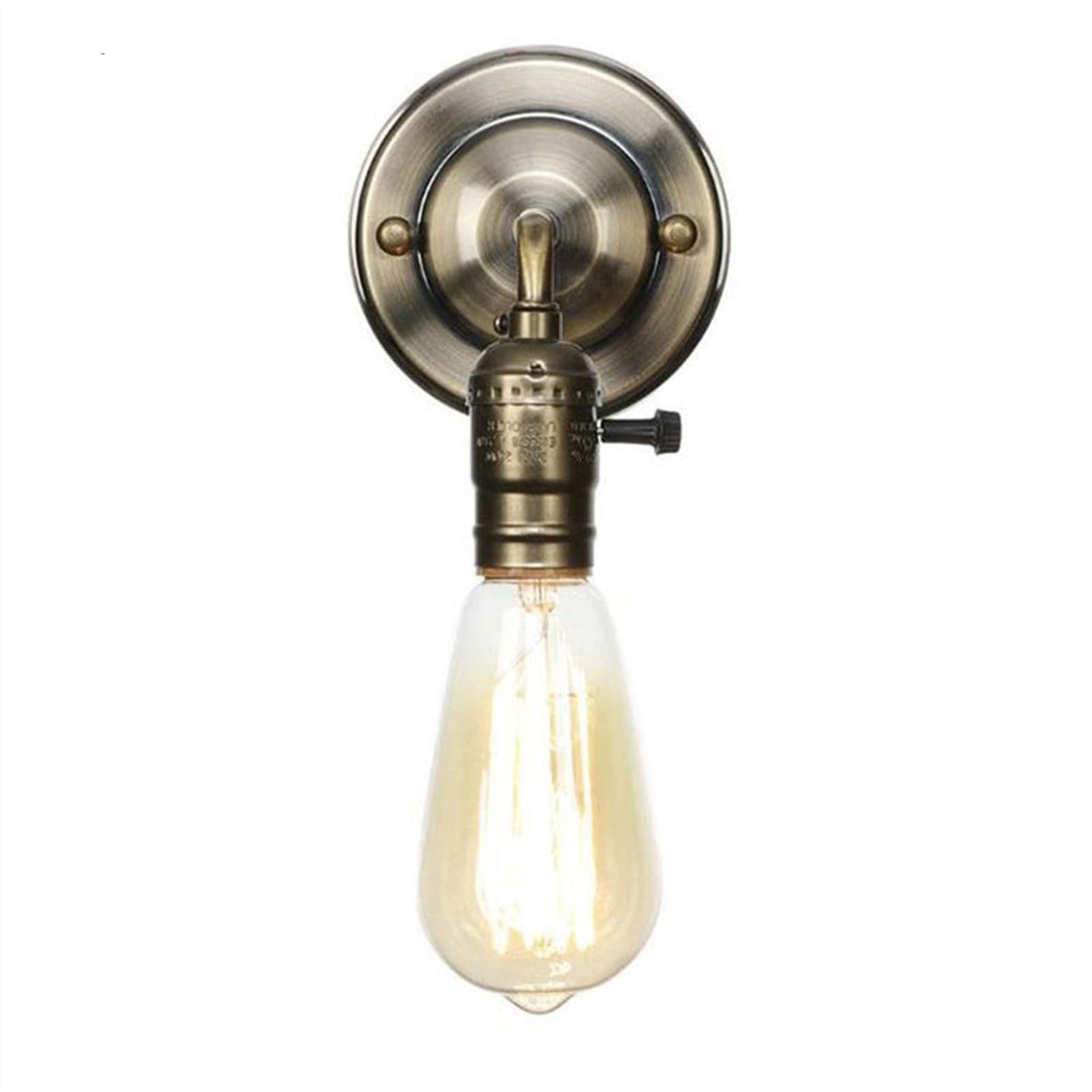 Aplique de pared vintage para solucionar la falta de espacio en la mesa de noche del dormitorio