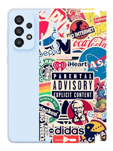 Image of AtOdds - Compatible for Samsung Galaxy A33 (5G) Mobile Back Skin Rear Screen Guard Protector Film Wrap (Coverage - Back+Camera+Sides) (Explicit Graffiti)
