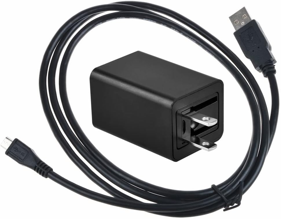 JZMQER 5V AC DC Adapter + Micro USB Charging Cable