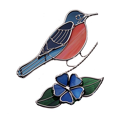 ns Robin Bird Stained Glass Sun Catcher