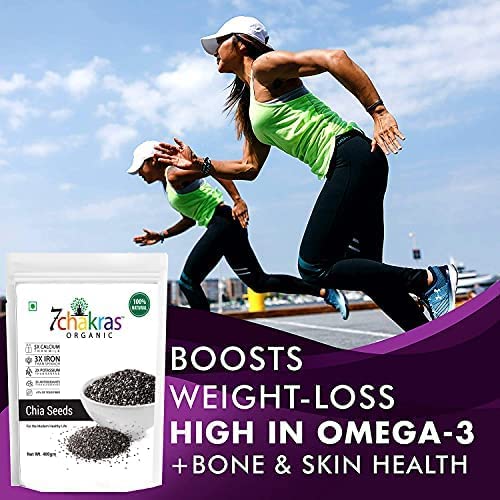 7 chakras ORGANIC - 200g Chia Seeds Healthy Snacks For Eating| Seeds for Eating | Rich in Omega -3 and Fibre | Keto Diet Snacks 2