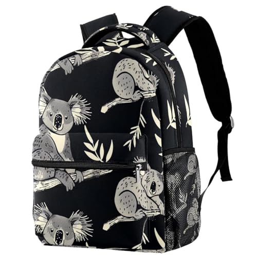 Sac à dos voyage avec porte-bouteille koala gris et multicolore taille unique adulte