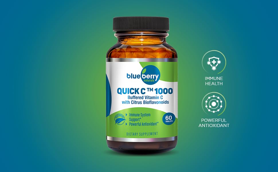 Blueberry Naturals Buffered Quick C 1000 Mg Tablets 60'S