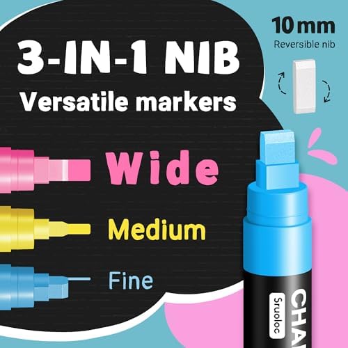 Window Chalk Markers 10 Colors 10mm – Jumbo Wide Tip Car view 8
