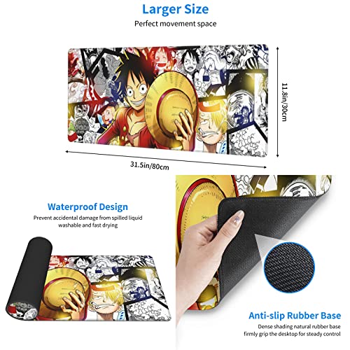 Anime Large Mouse Pad Desk Mat Comfortable Long Gaming Mousepad Extended Size 31.5 X 11.8X 0.12 Inches #TOP4