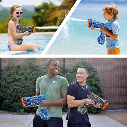 Funwee Electric Water Guns for Adult Kid, Strongest Full Automatic Water Pistol High Capacity 500+ Water Blaster, 26-30 FT Range Powerful Classic Water Squirt, Summer Outdoor Swimming Pool Water Toy by Funwee - Image 6