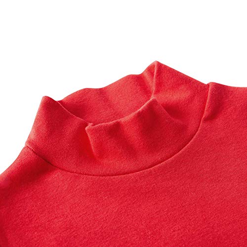 Image of Spring&Gege Little & Big Kids Soft Cotton Long Sleeve Mock Turtleneck Shirts