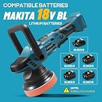5" Cordless Car Buffer Polisher for Makita 18V Battery, Bare Tool - Image 3