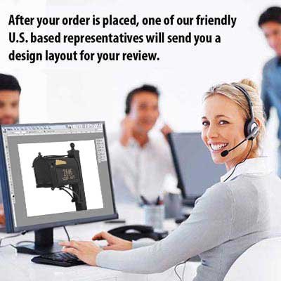 Whitehall™ Personalized Whitehall Capitol Mailbox With Side Address Plaques And Post Package (4 Colors Available) #TOP2