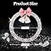 Hovom Cute Bow Bling Car Push Start Button Decoration Ring, Crystal Rhinestone Engine Start Button Cover, Push to Start Sticker Car Decoration, Automotive Key Ignition & Knob Bling Ring (Colorful)
