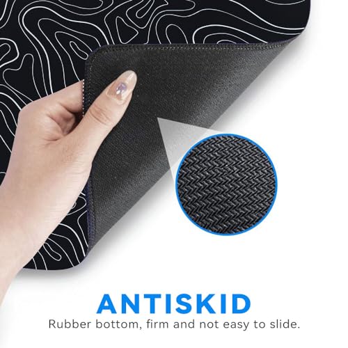 Jadin alfombrilla para ratón de 900 x 400 mm, XXL antideslizante, diseño líquido - imagen 6