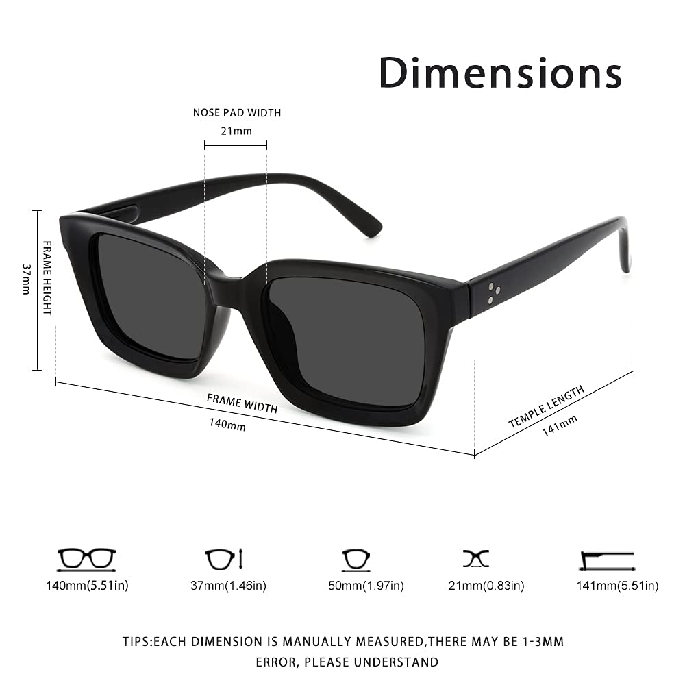 JiSoo Reading Sunglasses 1.0 Women Ladies Oversized Designer Reading Sun Glasses Sun Readers for Outdoor NOT Bifocal,Black - Image 3