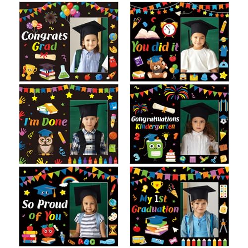 COCHIE 24 Pcs Kindergarten Graduation Picture Frames Pre-K Grad Paper Picture Frame My First Graduation Paper Photo Frame Graduation Gifts for Kids