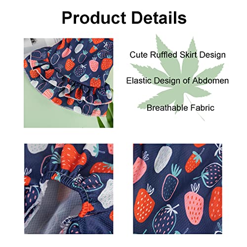 Pet Skirt, Cute Printed Puppy Summer Dress,Tank Top Suitable for Cat Small Medium Dog_M(Strawberry 2), M:Chest Girth:38cm/14.9in - Image 4