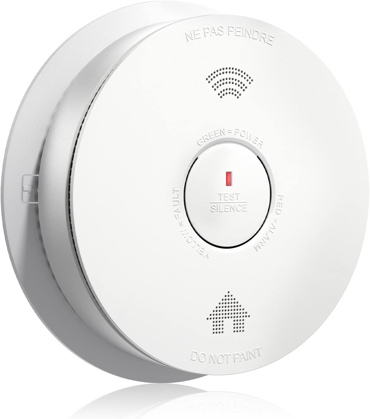 SITERWELL Smoke Detector Carbon Monoxide Detector Combo with Voice Speaker, Dual Sensor Fire and CO Alarm with LED Light & Test Button, Battery Operated, Auto-Check, UL 217 & UL 2034 Standards, 1 Pack