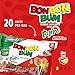 Colombina Bon Bon Bum Tropical Passion Fruit & Watermelon with Tajin Seasoning Chile Lime Dip, 20 Count (Pack of 1)