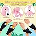 ZJoey 6 Pcs Bird Stuffed Animal Slap Bracelets Cute Parrot Eagle Flamingo Owl Plush Animal Wrist Snap Bracelets for Kids Birthday Boys Girls Gift(Bird)