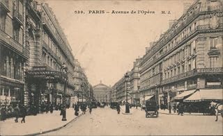Paris - Avenue de l'Opera with Opera House in Distance Paris, France Original Postcard