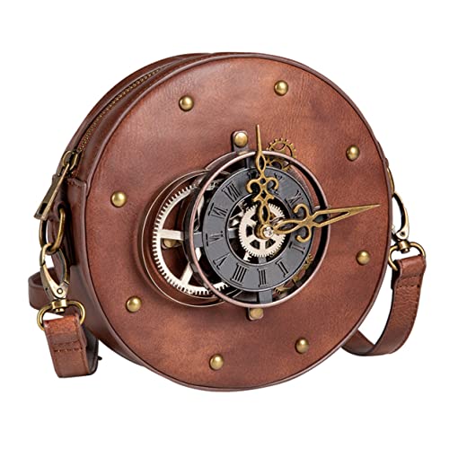 Paquet à main punk vintage Healvian en PU avec bandoulière réglable pour femme