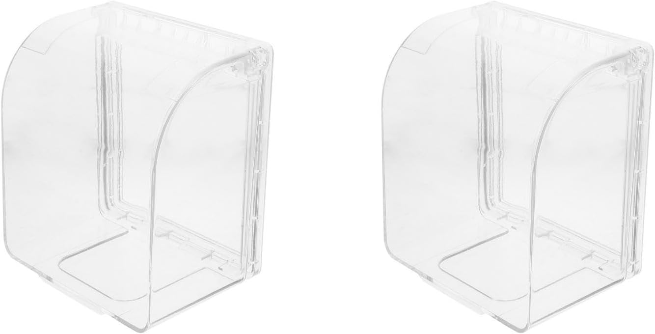 Angoily 2Pcs Outdoor Electrical Outlet Cover Weatherproof Receptacle Cover Protective Plug for Home and Commercial Use 6.45X4.21X5.43 Inch Durable Plastic