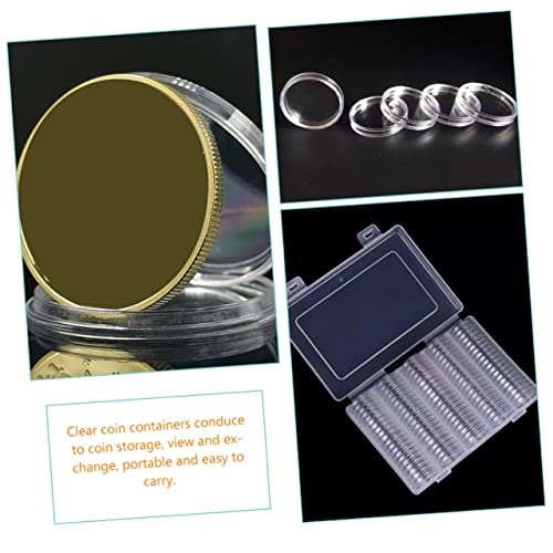 Cajas para monedas VILLCASE pack 100 piezas transparentes miniatura 2