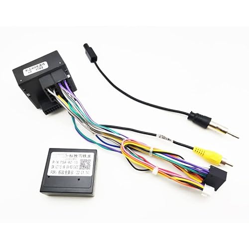 16 Pin to Quadlock Wiring Harness CANBUS Decoder Box Car Quad Lock Cable Adapter Fit Compatible with Peu;ge/ot 3008 308 307 ci;TRO/en S/ga C5 C4 C3(with Antenna Adapter)