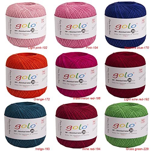 Golo Crochet Thread Size 20 Crochet Yarn For Knitting White-801 Tatting Yarn #TOP3