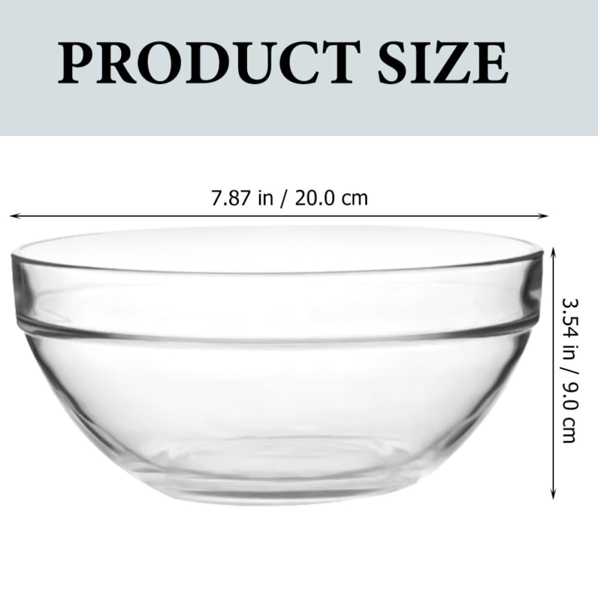 Alasum 2 Stück Durchsichtige Rührschüsseln aus Glas mit Deckel Geeignet für Salat und Essenszubereitung für Dinner Partys und Kreative Küche