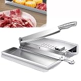 Cortador Carne Manual Cortador Huesos,MáQuina Cortadora Carne Res Acero Inoxidable Para El Hogar Picadora Costillas Carne Congelada Para Costillas Pollo Pescado Carne,M