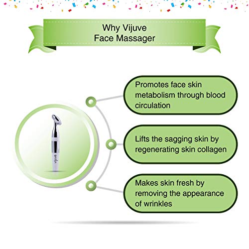 VIJUVE Anti Aging Face Massager | Sonic Infuser Facial Massager | Stop Applying, Start Infusing Serums for 6X Absorption | Skincare Booster for Face Contouring & Visibly Plump Skin