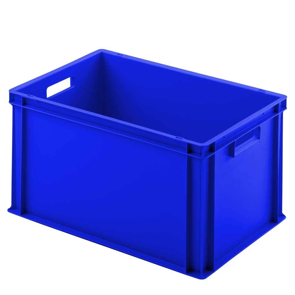 BRB Komplettset Schwerlast-Transportroller + 8x Eurobox 600x400x320mm, blau