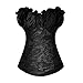Produktbild Beauty-You Damen Gotic Satin Korsett Übergrößen Bustier Corsagentop Dessous Schwarz L