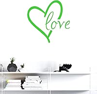 Vista 8 de BIBITIME Calcomanía de vinilo de 16.93 x 16.93 pulgadas, diseño de corazón naranja para bebés, bebés, niños pequeños, guardería, dormitorio