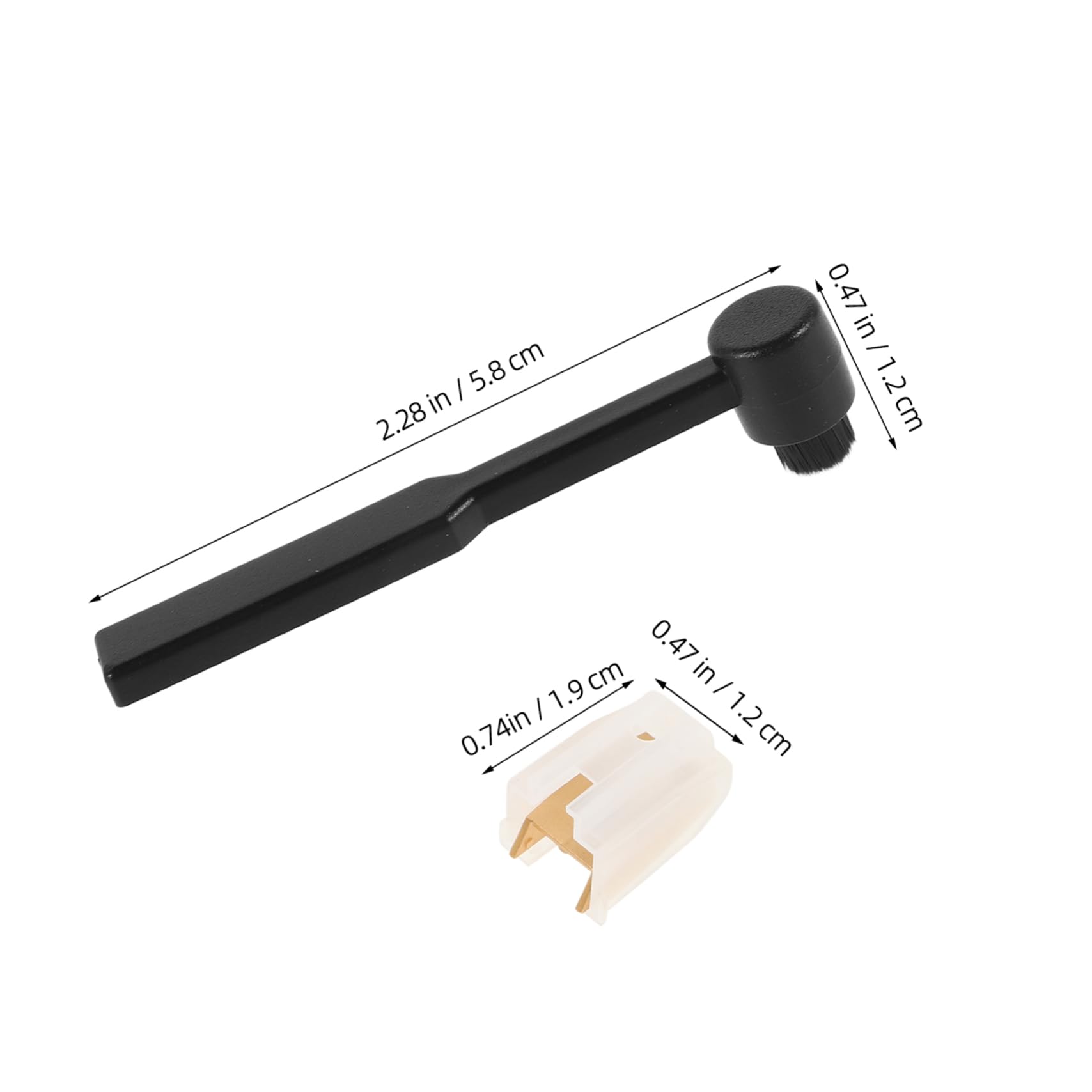SUPVOX Player Stylus Replacement Needles Set with Cleaning Brush for Vinyl Records 2 Pack
