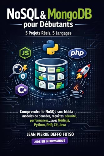 NoSQL & MongoDB pour Débutants - 5 Projets Réels, 5 Langages: Comprendre le NoSQL sans blabla : modèles de données, requêtes, sécurité, performances… avec Node.js, Python, PHP, C#, Java