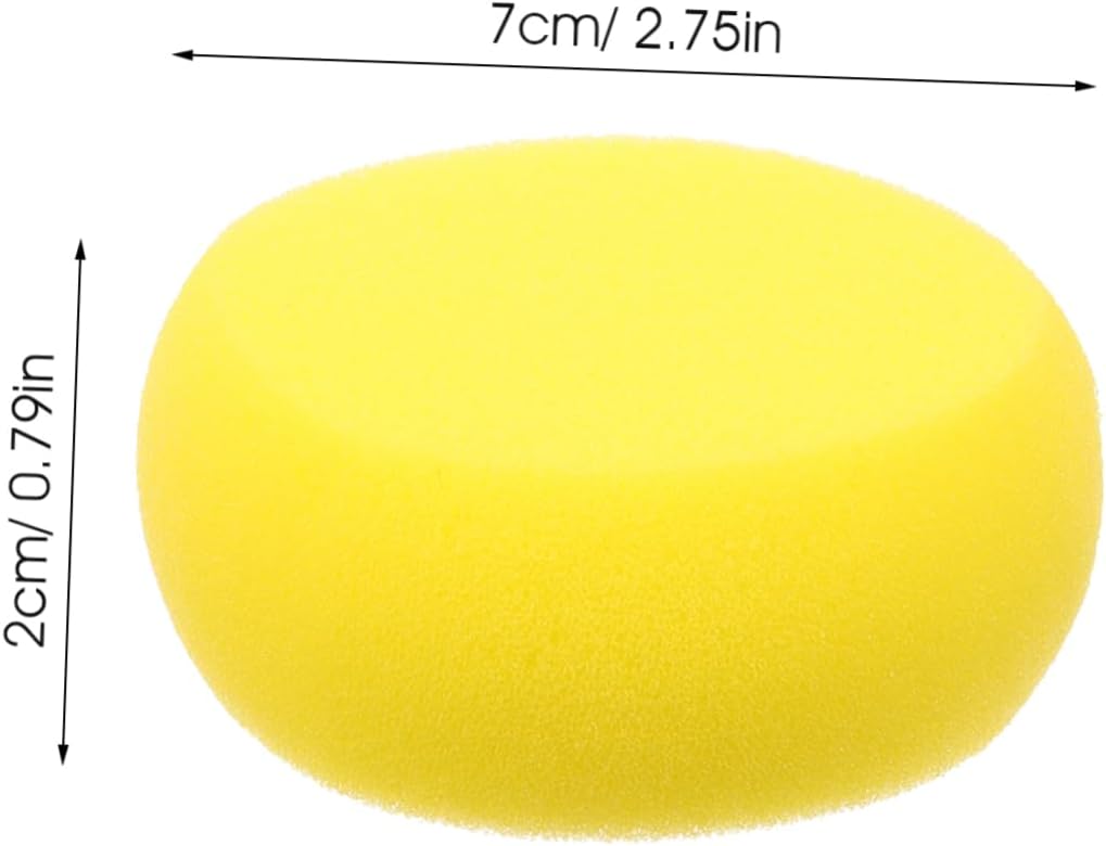 Pet Bath Scrubber Sponge 5Pcs High Foaming Dense Yellow 70mm image 2
