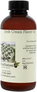 OliveNation Irish Cream Super Flavor, Oil Soluble Non-Alcoholic Flavoring for Candy, Chocolates, Frostings, PG Free, Non-GMO, Gluten Free, Kosher, Veg