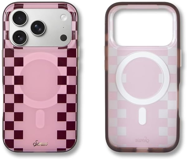 Sonix Case for iPhone 18 Pro, 17 Pro | Diner Check Cognac/Pink by Sonix - Used condition - US$29.38