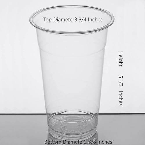 Miniatura 5 de 4U'LIFE Vasos fríos de plástico PET transparente de 20 onzas, vasos para bebidas con tapas planas, con ranura para pajita, 16 juegos
