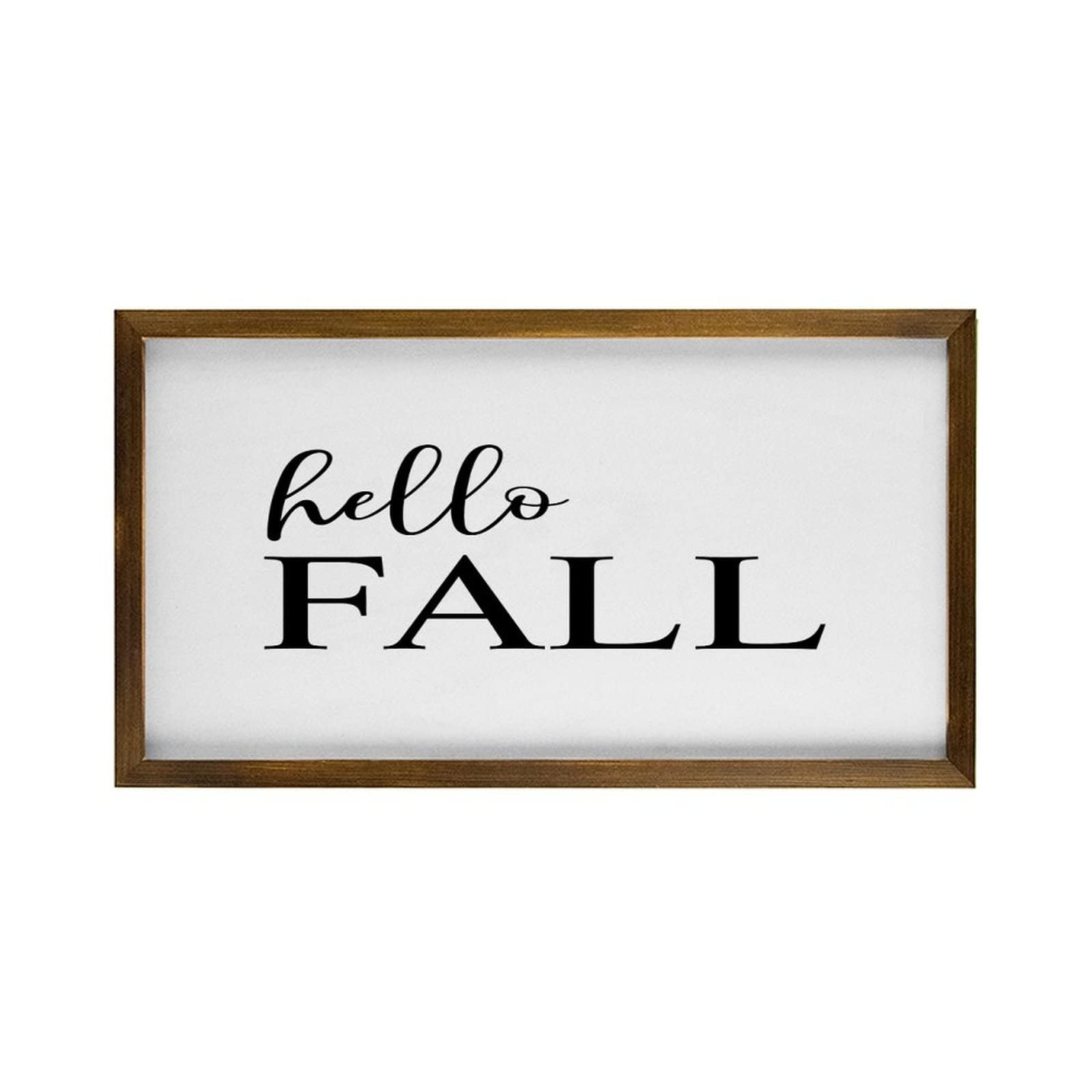 Panneau en bois rustique Hello Fall de haute menuiserie décorative