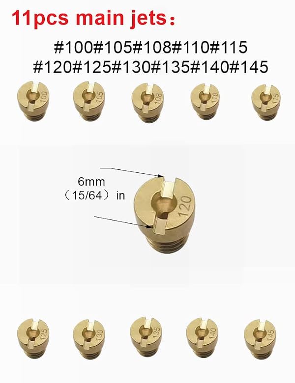 YAMAKATO Aftermarket 33pcs Carburetor Jet Kit w/ 11pcs Slow Pilot Jets and 22pcs Main Jets for Honda PWK Keihin OKO CVK KOSO PE PWM Yamaha Mikuni Carb Upgrade and Rebuild by YAMAKATO - Image 2