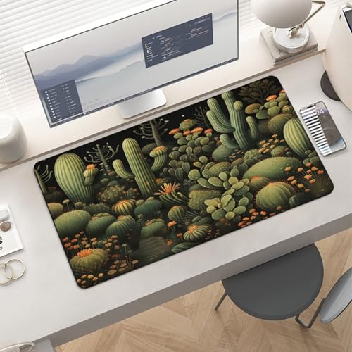 Green Cactus Desk Pad impermeable y antideslizante para oficina miniatura 6